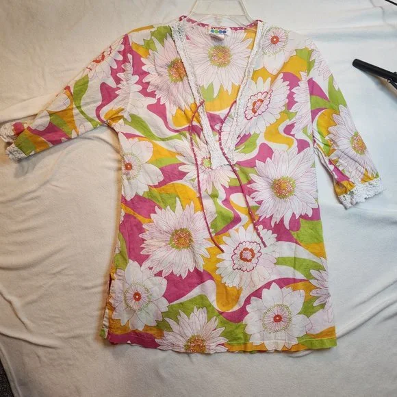 Vintage Seventeen Pajama Set with Retro Floral Size Medium - Picture 3 of 12